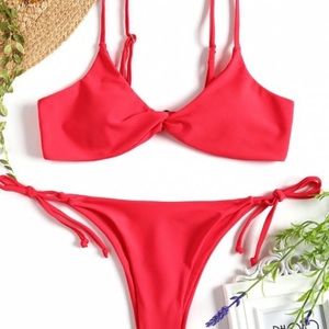 Red bikini set